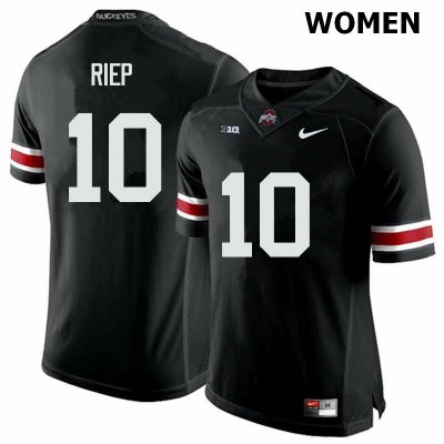 Women's Ohio State Buckeyes #10 Amir Riep Black Nike NCAA College Football Jersey Freeshipping XKP7144QS